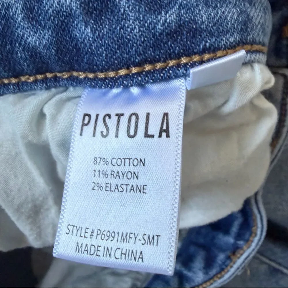 Pistola Jeans Monroe High Rise Slim Cigarette Mirage Blue Denim Size 30